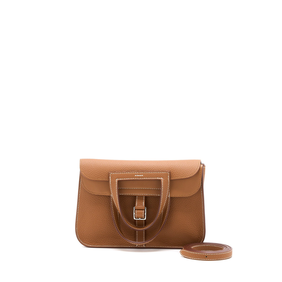 HERMES HALZAN 25 BAG CLEMENCE GOLD SHW