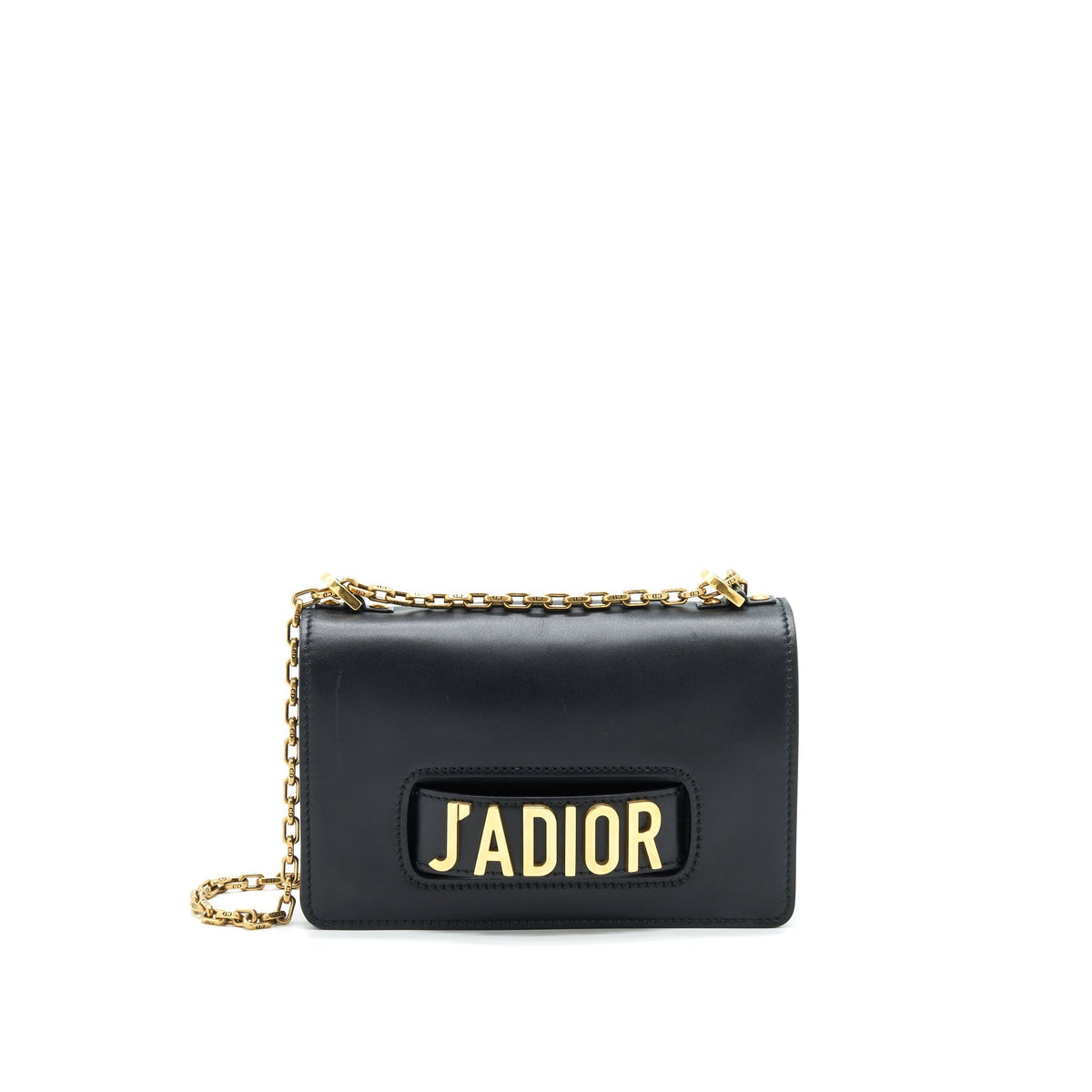 DIOR JADIOR FLAP BAG / CLUTCH WITH CHAIN BLACK GHW