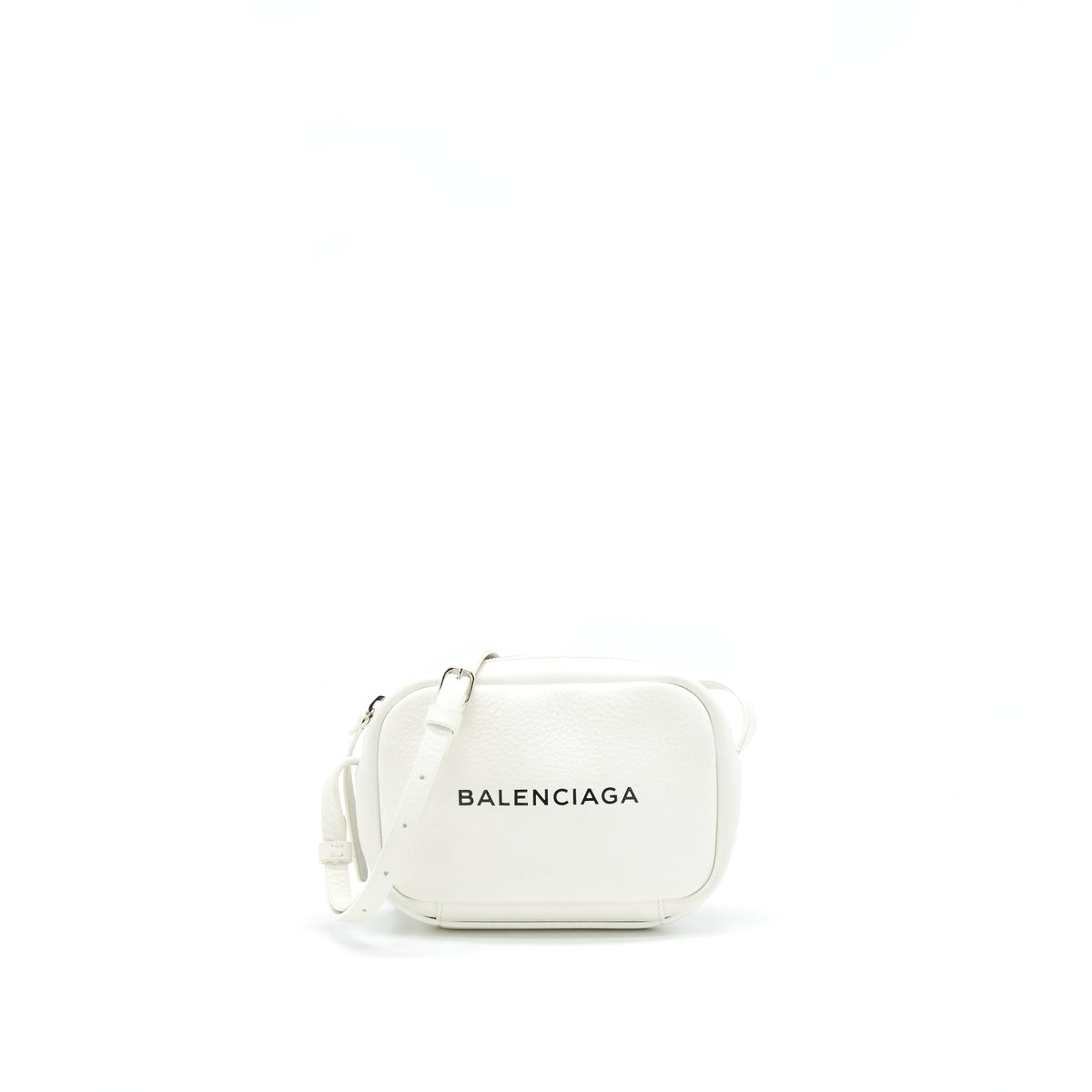 BALENCIAGA MINI CAMERA CROSSBODY BAG WHITE