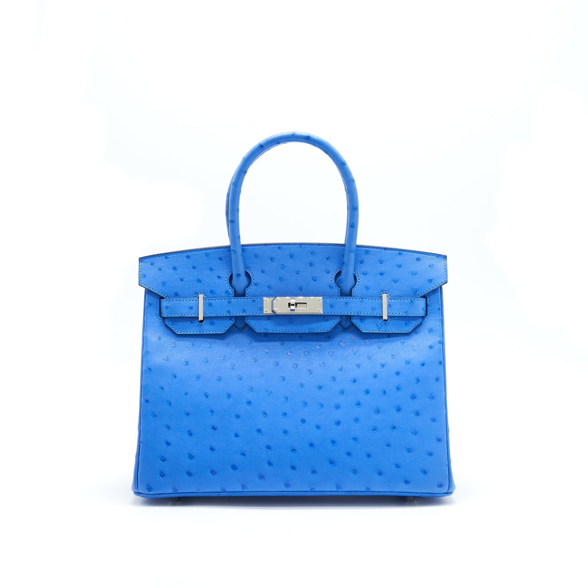 HERMES BIRKIN 30 OSTRICH 07 BLEUET SHW
