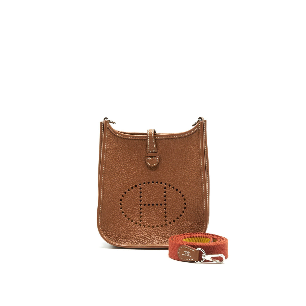 HERMES MINI EVELYNE GOLD WITH GOLD HARDWARE