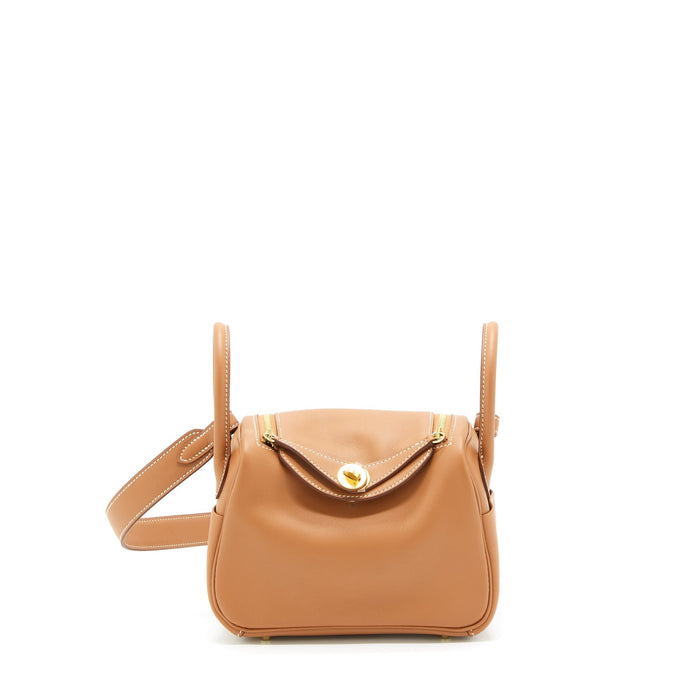 HERMES MINI LINDY SWIFT GOLD GHW