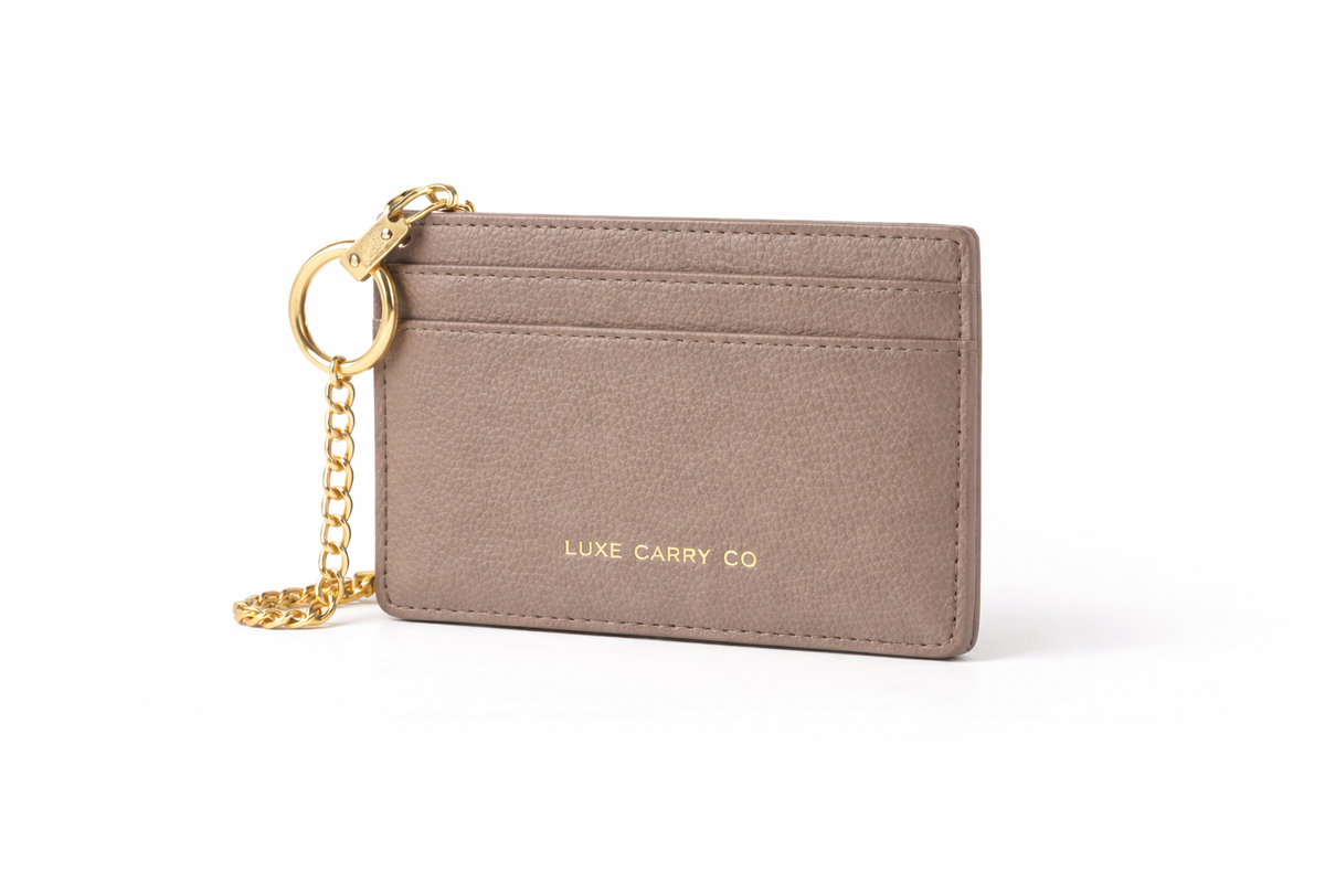 Alvere Card Holder — Taupe