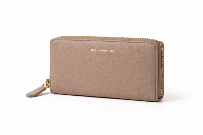 Alvere Zip Wallet — Taupe