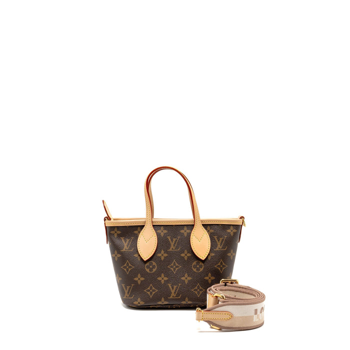 LOUIS VUITTON NEVERFULL BB BEIGE  STRAP MONOGRAM CANVAS GHW