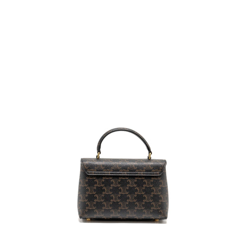 CELINE TEEN NINO BAG TRIOMPHE CANVAS TAN GHW