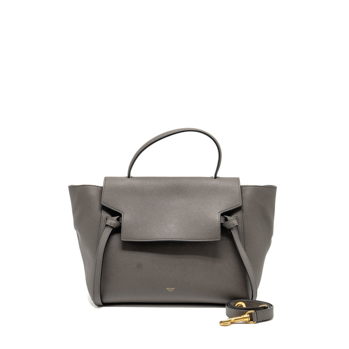 CELINE MINI BELT BAG CALFSKIN GREY GHW