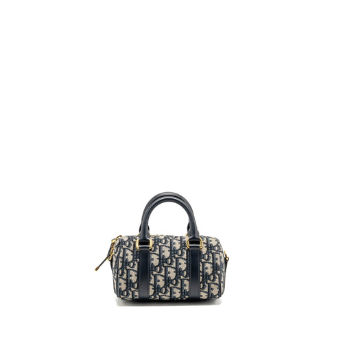DIOR GROOVE 17 NANO BAG DIOR OBLIQUE JACQUARD BLUE GHW