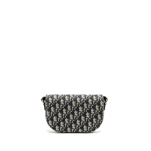 DIOR CD SIGNATURE CROSSBODY BAG OBLIQUE CANVAS NAVY GHW