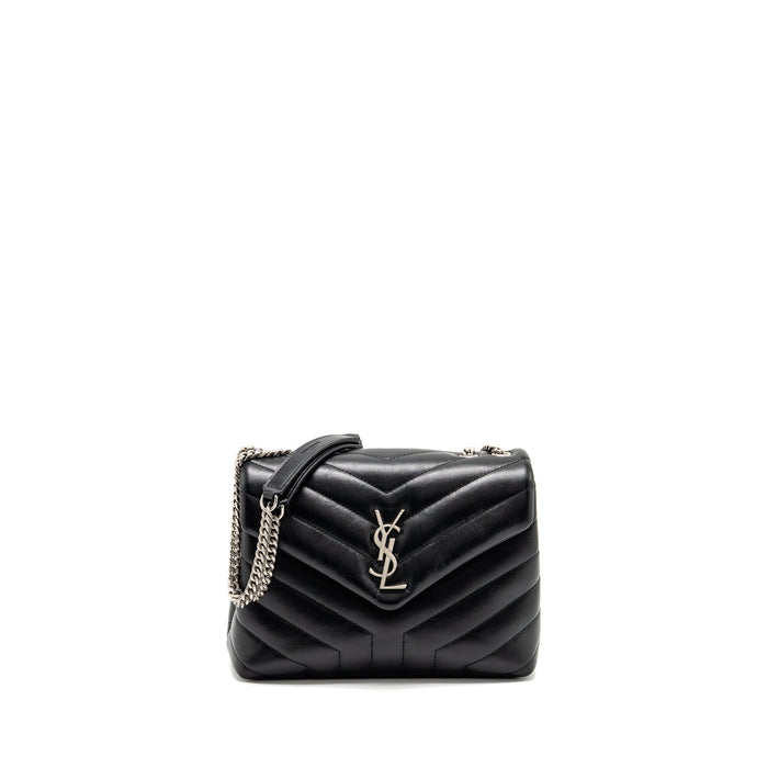 SAINT LAURENT/YSL SMALL LOULOU BAG CALFSKIN BLACK SHW