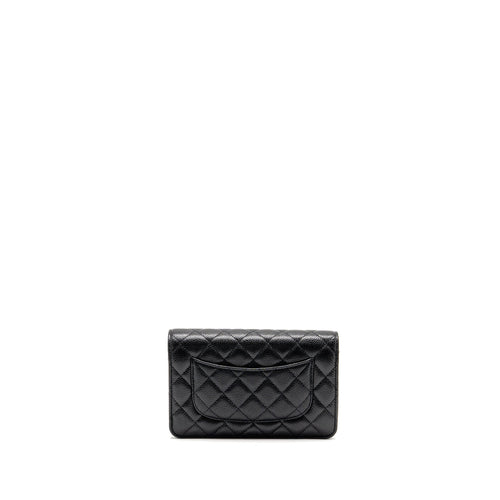 CHANEL CLASSIC WALLET ON CHAIN CAVIAR BLACK SHW