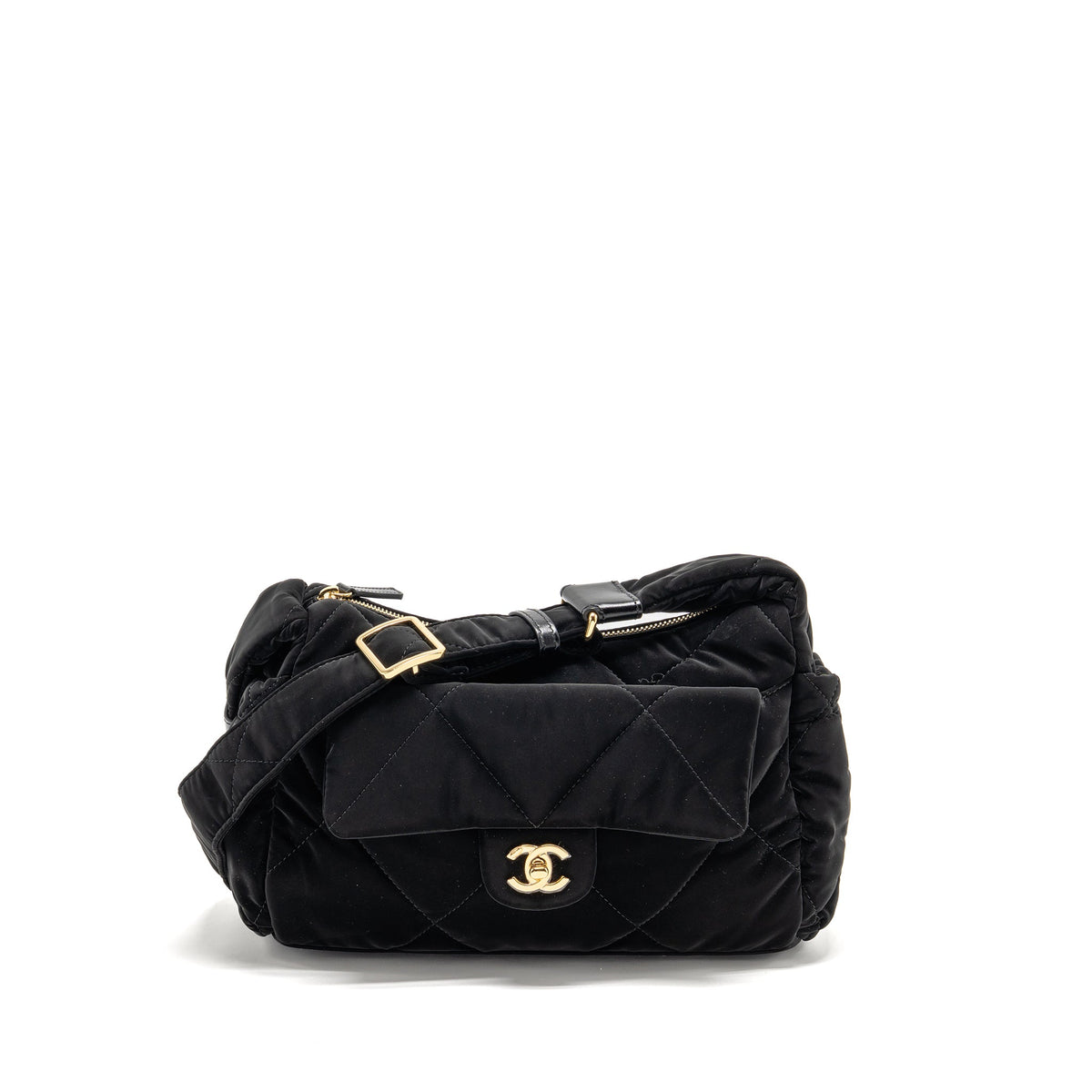 CHANEL 24N SKI SERIES COCONEIGE SHOULDER BAG NYLON BLACK GHW(MICROCHIP)