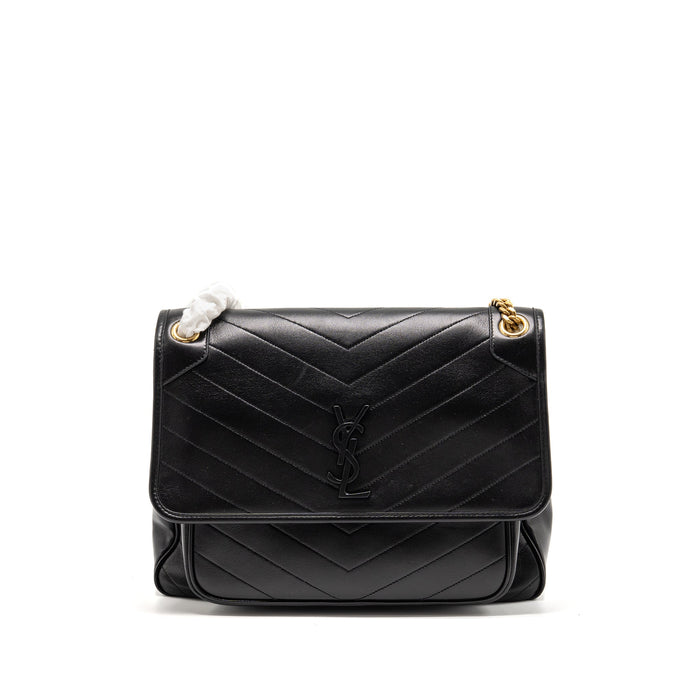 SAINT LAURENT LARGE NIKI BAG LAMBSKIN BLACK GHW