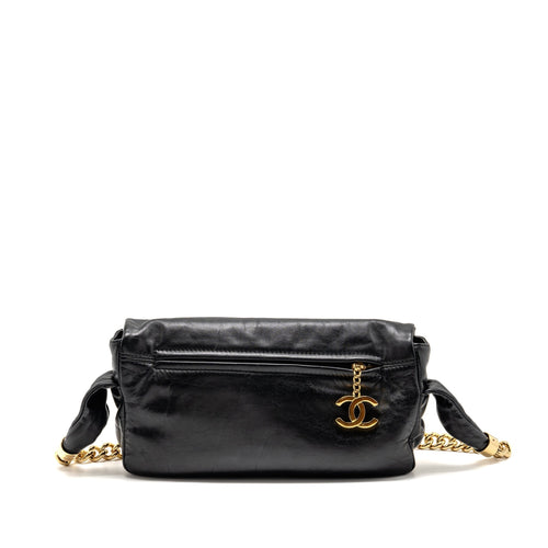 CHANEL RODEO DRIVE FLAP BAG CALFSKIN BLACK GHW