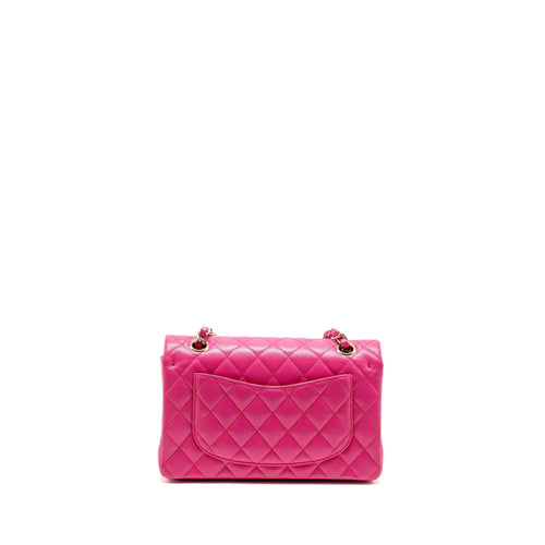 CHANEL SMALL CLASSIC DOUBLE FLAP BAG CAVIAR PINK LGHW (MICROCHIP)