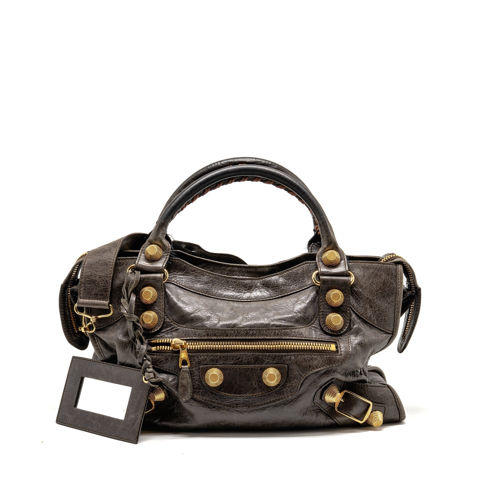 BALENCIAGA GIANT CITY BAG CALFSKIN GREY GHW