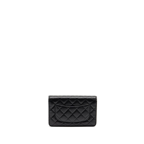 CHANEL CLASSIC WALLET ON CHAIN CAVIAR BLACK GHW(MICROCHIP)