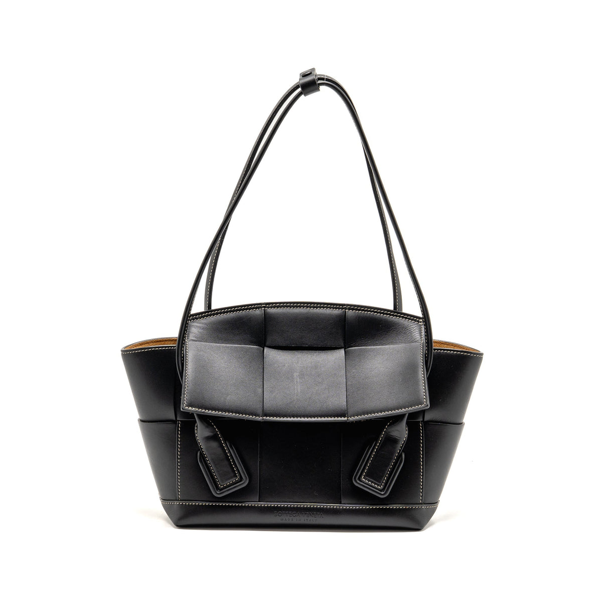 BOTTEGA VENETA SMALL ARCO BAG CALFSKIN BLACK SHW