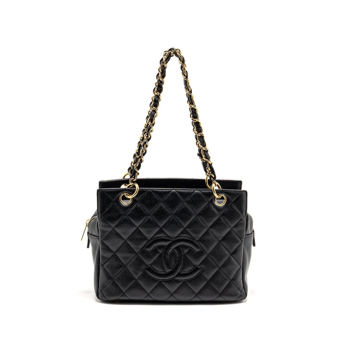 CHANEL PETITE TIMELESS TOTE CAVIAR BLACK GHW