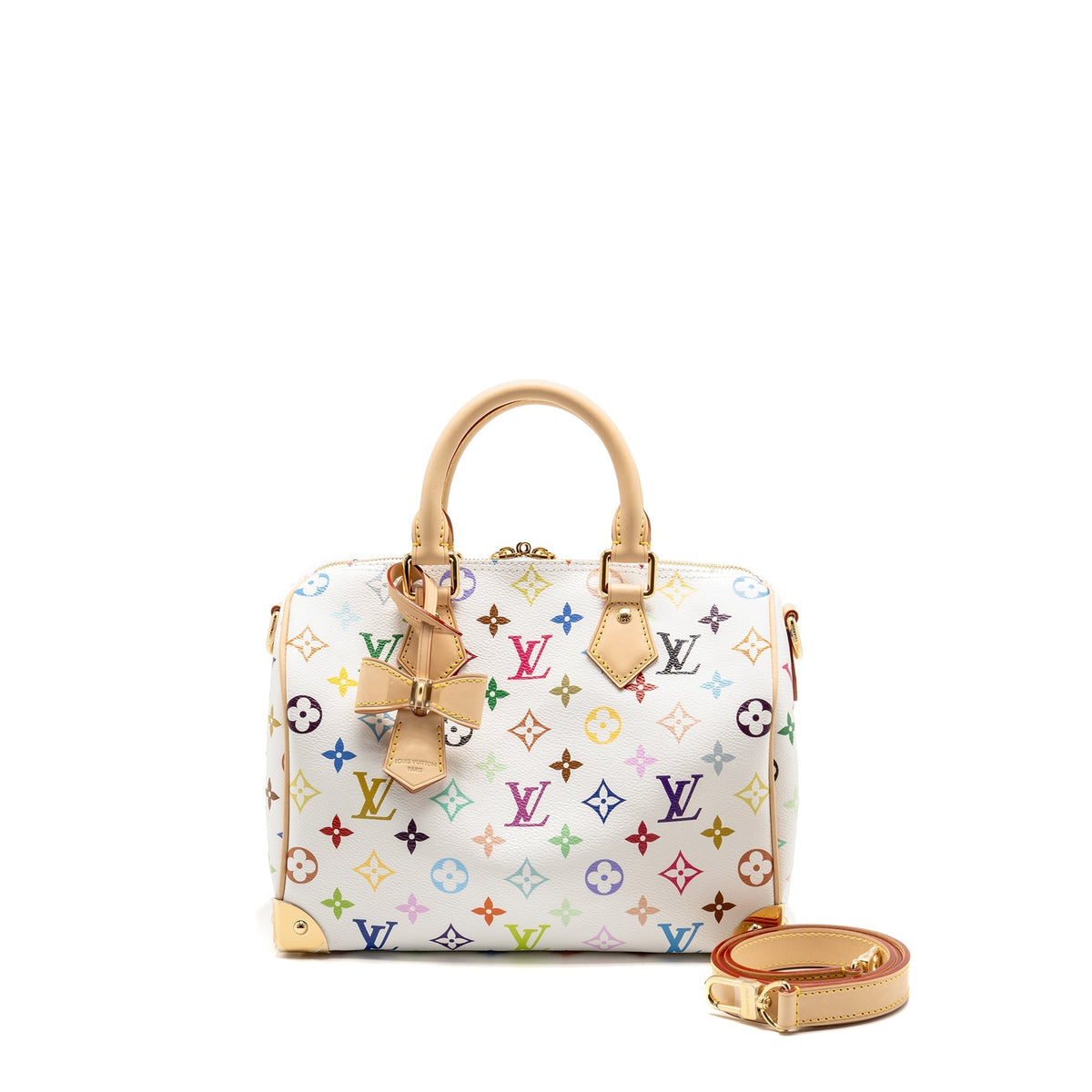 LOUIS VUITTON LV X TM SPEEDY BANDOULIÈRE 25 MONOGRAM CANVAS WHITE/ MULTICOLOUR GHW