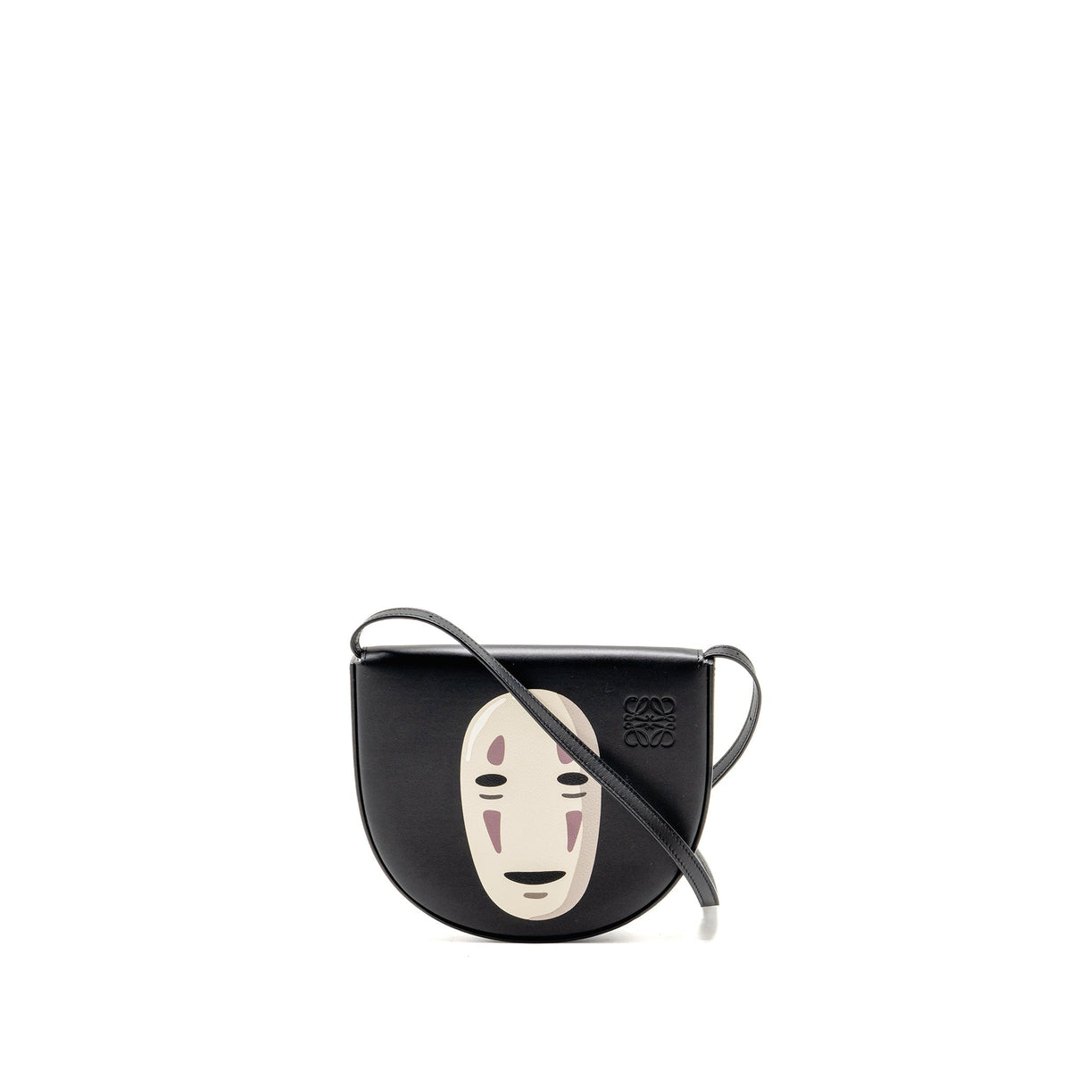 LOEWE X SPIRITED AWAY KAONASHI MINI HEEL POUCH CALFSKIN BLACK SHW