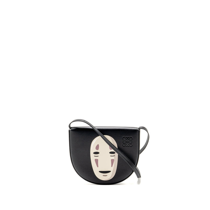 LOEWE X SPIRITED AWAY KAONASHI MINI HEEL POUCH CALFSKIN BLACK SHW