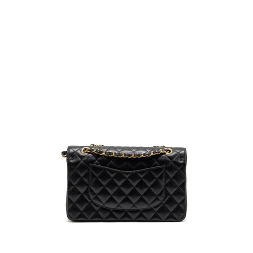 CHANEL MEDIUM CLASSIC DOUBLE FLAP BAG CAVIAR BLACK GHW