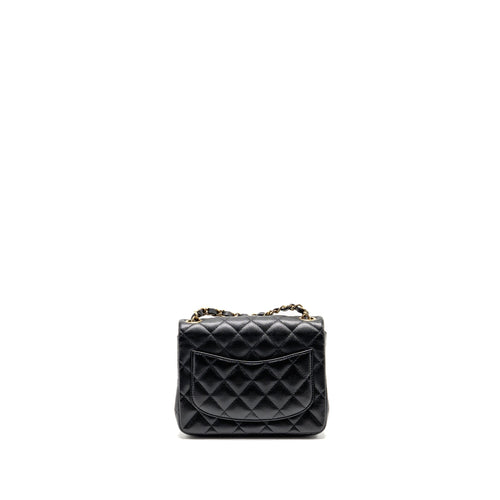 CHANEL MINI SQUARE FLAP BAG CAVIAR BLACK LGHW