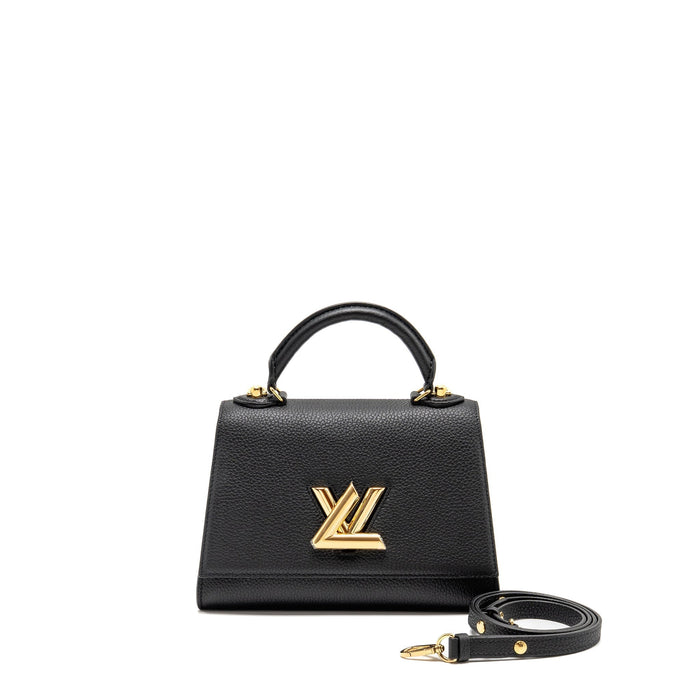 LOUIS VUITTON TWIST ONE HANDLE PM TAURILLON LEATHER BLACK/PINK GHW