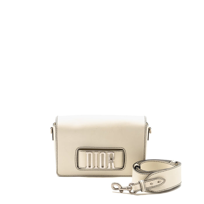 DIOR DIOREVOLUTION FLAP BAG CALFSKIN WHITE SHW