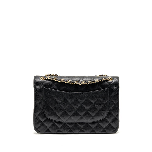 CHANEL JUMBO CLASSIC DOUBLE FLAP BAG CAVIAR BLACK GHW