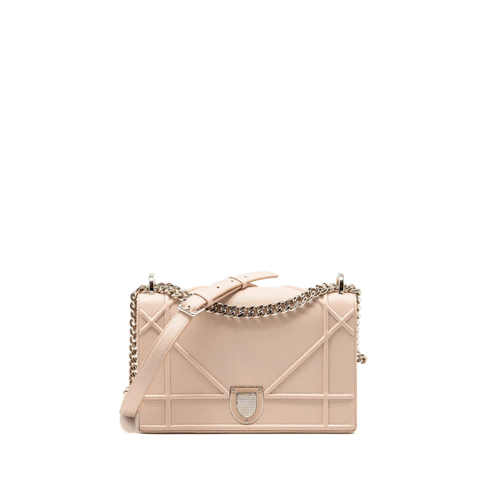 DIOR MEDIUM DIORAMA GRAINED CALFSKIN LIGHT PINK SHW
