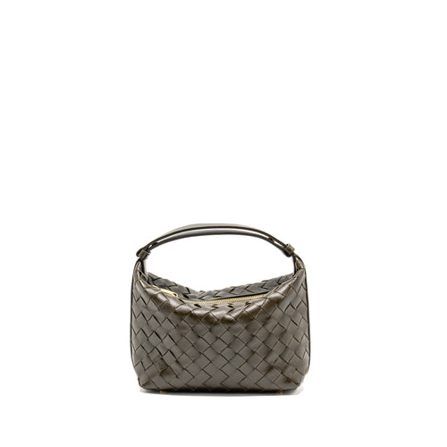 BOTTEGA VENETA WALLACE BAG CALFSKIN KAKI GHW