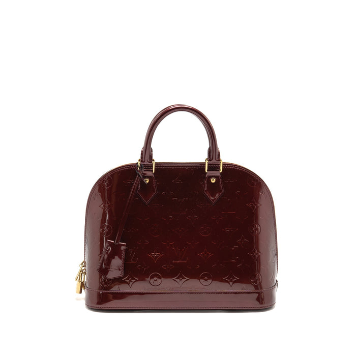 LOUIS VUITTON ALMA PM PATENT LEATHER AMARANTE GHW
