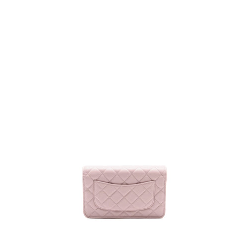 CHANEL CLASSIC WALLET ON CHAIN CAVIAR PINK LGHW