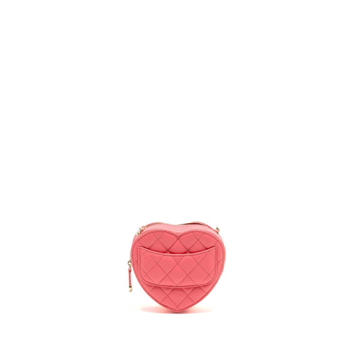 CHANEL SMALL HEART BAG LAMBSKIN PINK LGHW