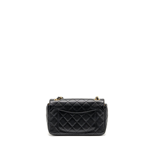 CHANEL MINI RECTANGULAR FLAP BAG CAVIAR BLACK GHW