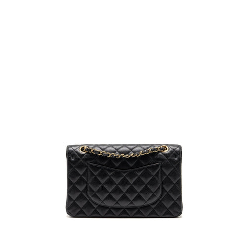 CHANEL MEDIUM CLASSIC DOUBLE FLAP BAG CAVIAR BLACK GHW