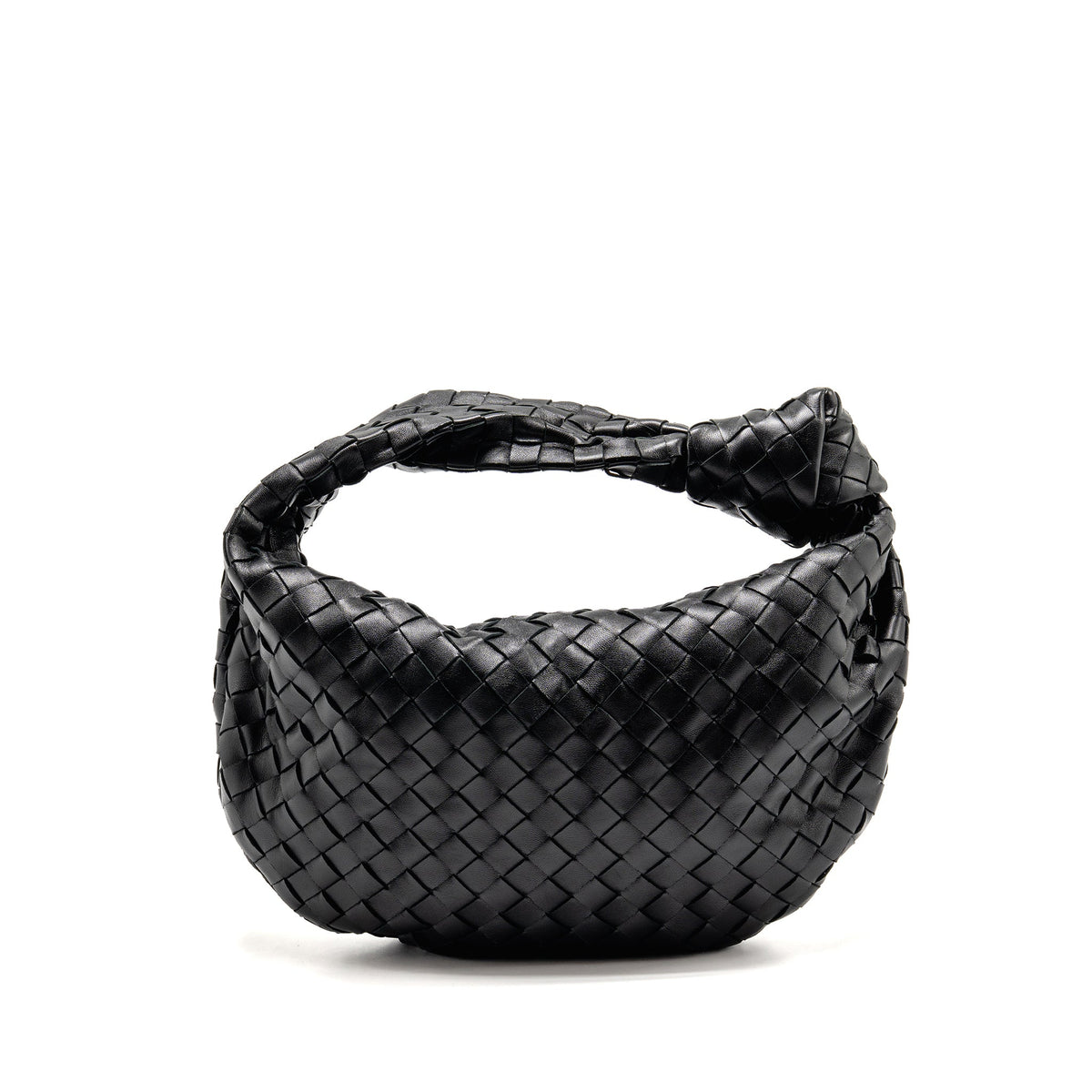 BOTTEGA VENETA SMALL JODIE INTRECCIATO LEATHER BLACK SHW