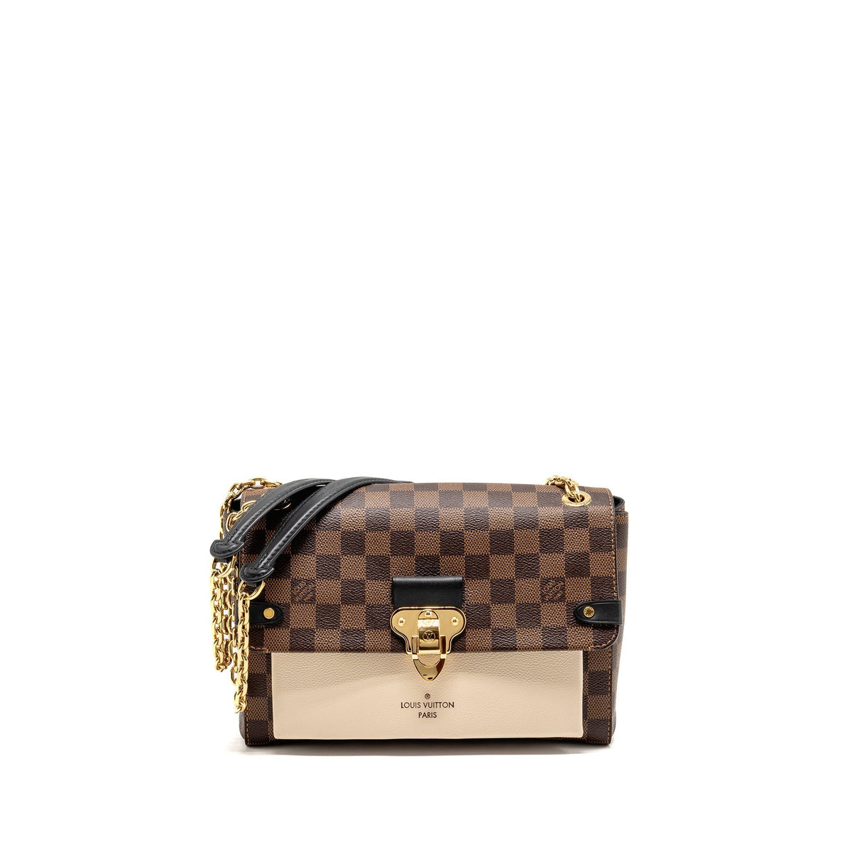 LOUIS VUITTON VAVIN PM DAMIER EBENE CANVAS CREAM WHITE GHW