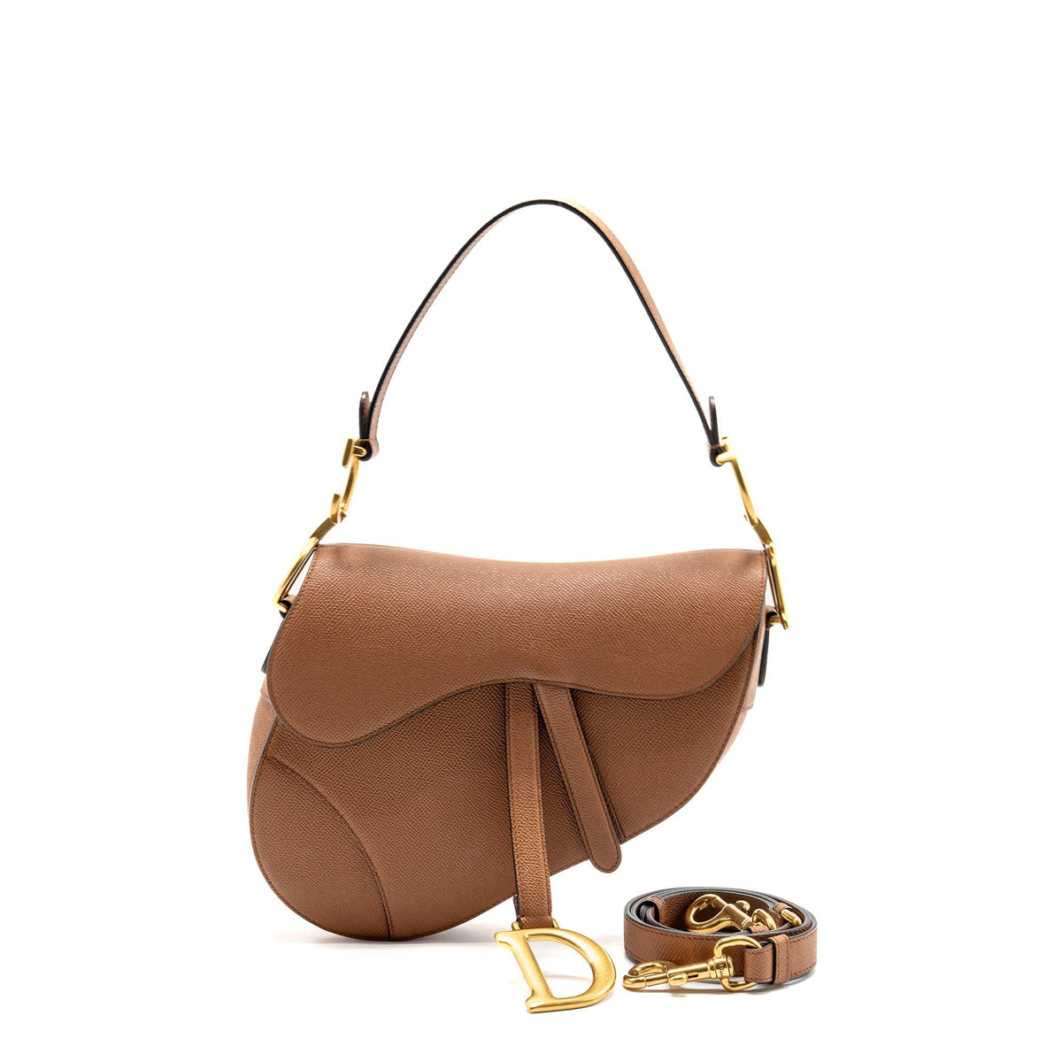 DIOR MEDIUM SADDLE BAG CALFSKIN CARAMEL GHW