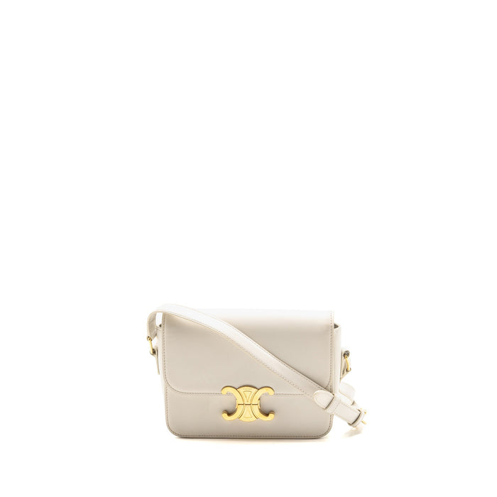CELINE TEEN TRIOMPHE BAG CALFSKIN WHITE IVORY GHW