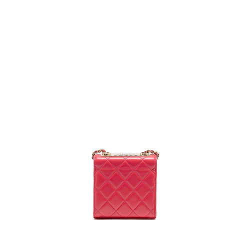 CHANEL MINI TRENDY CC CLUTCH WITH CHAIN LAMBSKIN PINK LGHW