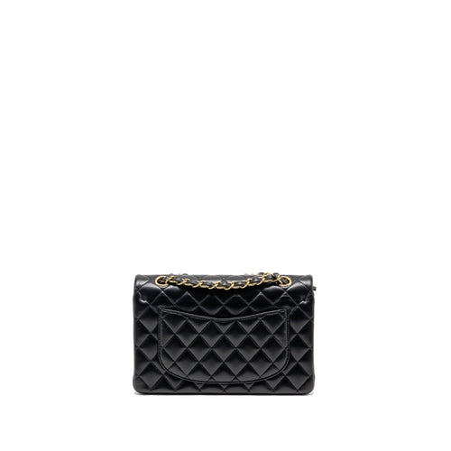 CHANEL SMALL CLASSIC DOUBLE FLAP BAG LAMBSKIN BLACK GHW