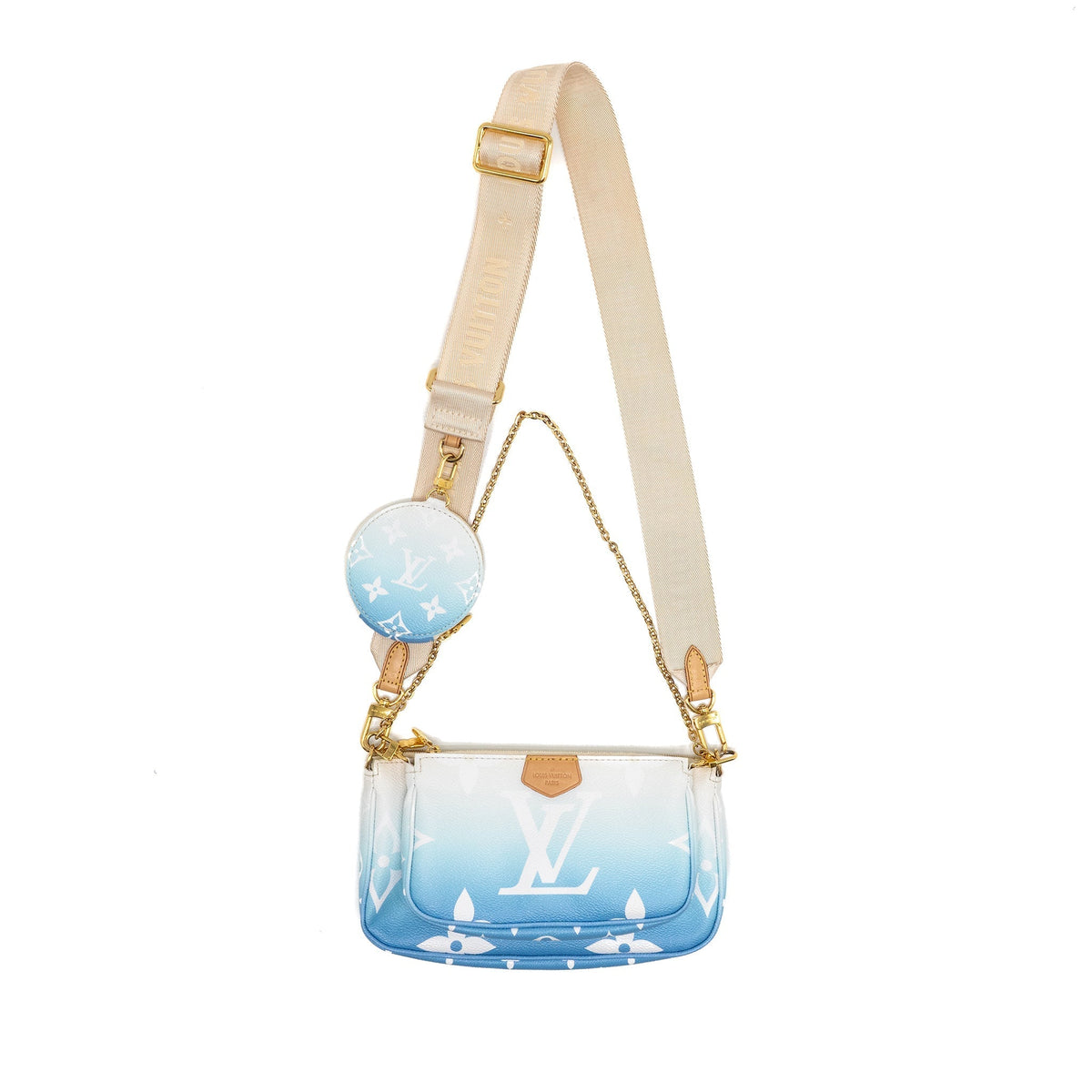 LOUIS VUITTON MULTI POCHETTE ACCESSORIES BY THE POOL GIANT MONOGRAM CANVAS BLUE GHW