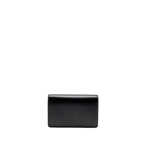 CELINE TRIOMPHE WALLET ON CHAIN MARGO SHINY CALFSKIN BLACK GHW