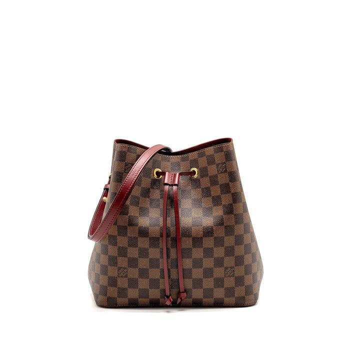 LOUIS VUITTON NEO NOE DAMIER EBENE CANVAS BROWN / BERRY GHW
