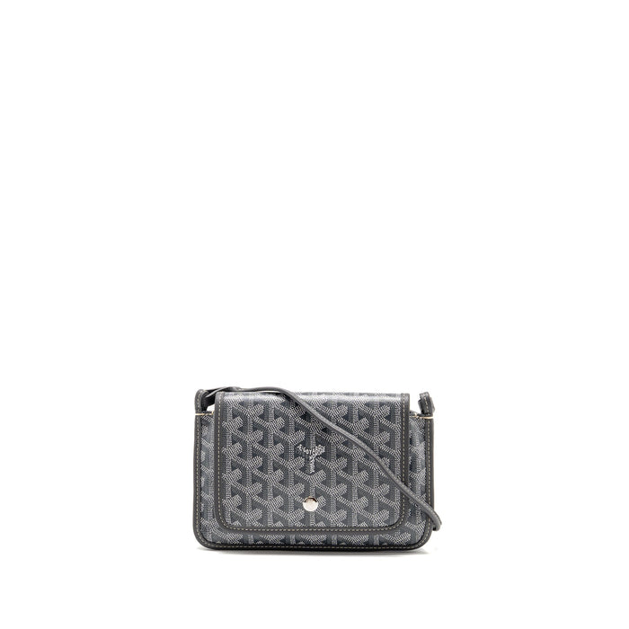 GOYARD PORTEFEUILLE POCHETTE PLUMET GOYARDINE CANVAS / CALFSKIN GREY SHW