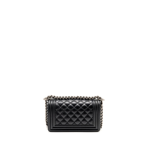 CHANEL SMALL BOY BAG CALFSKIN BLACK SHW