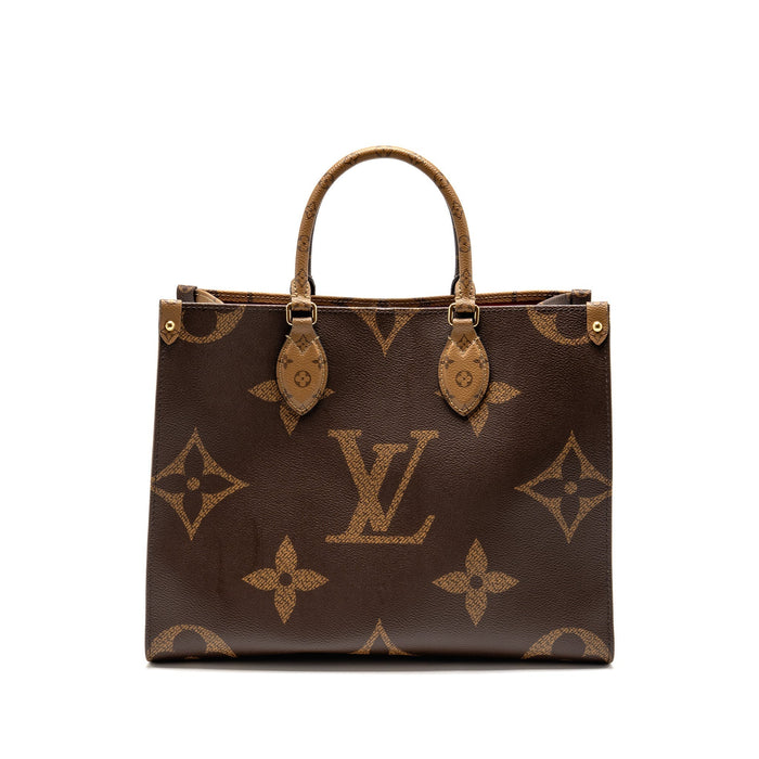 LOUIS VUITTON ONTHEGO MM MONOGRAM REVERSE CANVAS GHW
